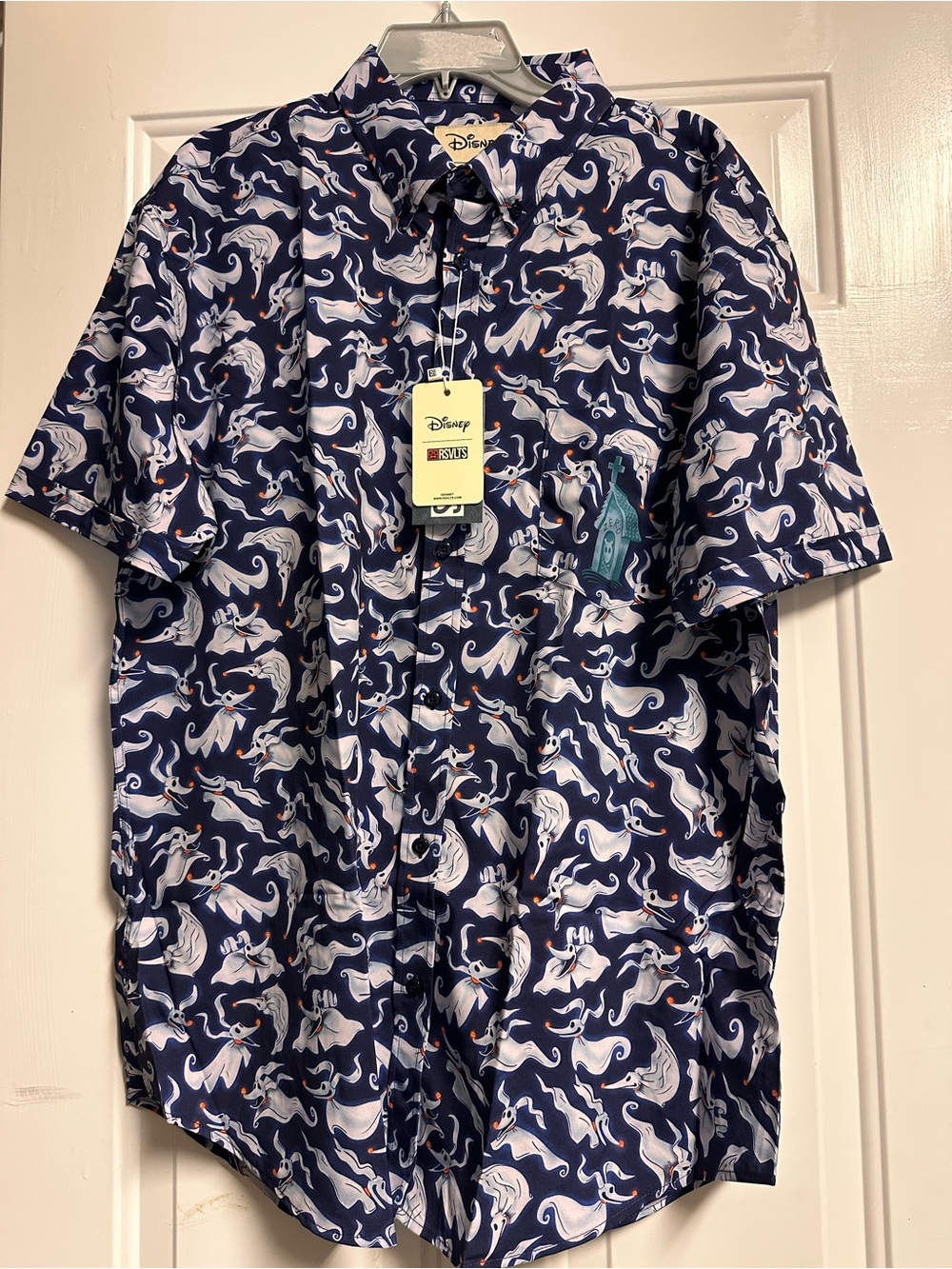 RSVLTS x Disney Nightmare Before Christmas Zero Ghost Dog Men's XL Shirt NEW